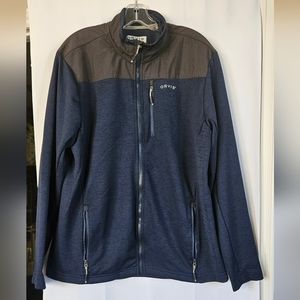 Orvis Mens‎ bonded mesh full zip fleece jacket size large